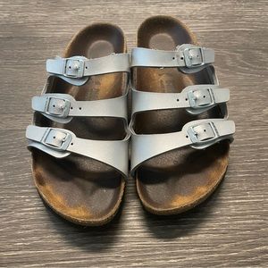 Birkenstock Florida silver sandals
